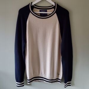 NWOT American Eagle L Y2K Preppy  Loungewear Raglan Crewneck Knit Sweater
